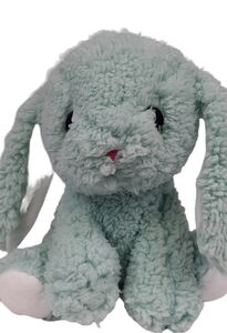 KellyToy Floppy Ear Bunny Rabbit Mint‎ Green Sherpa Plush Stuffed Animal 10"